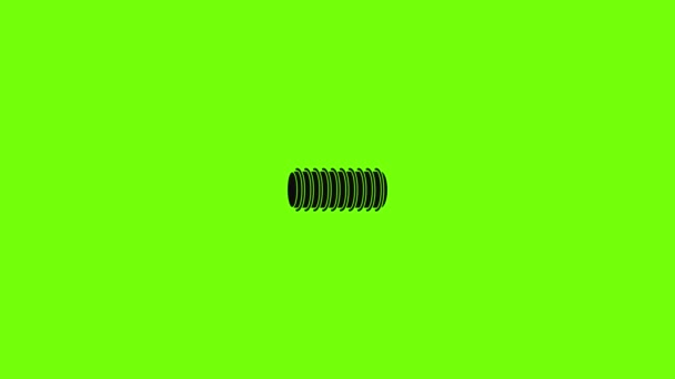 Electric spring coil icon animation — Stock Video