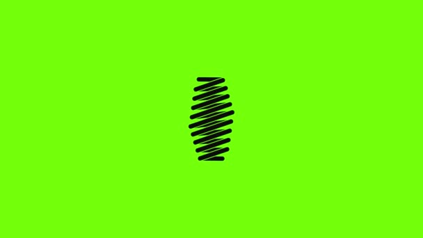 Animation des Fat Spring Coil-Symbols — Stockvideo