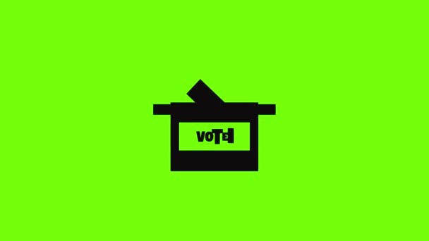 Animation der Wahlkabine aus Holz — Stockvideo