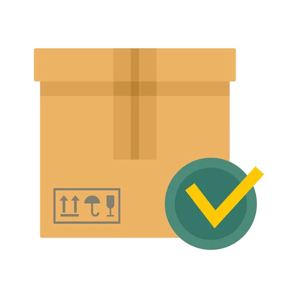 Sealed parcel icon flat isolated vector — Stock Vector