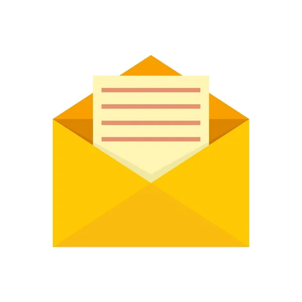 Mail letter icon flat isolated vector — Stock Vector