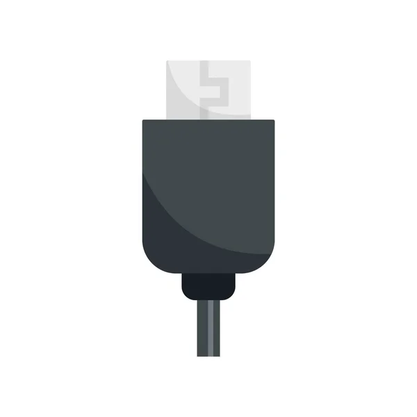 Teléfono usb icono de cable plana aislado vector — Vector de stock