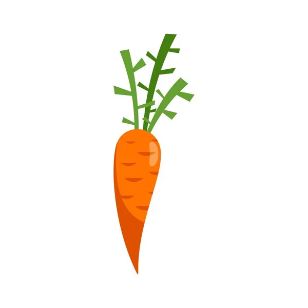 Icona cibo carota vettore isolato piatto — Vettoriale Stock