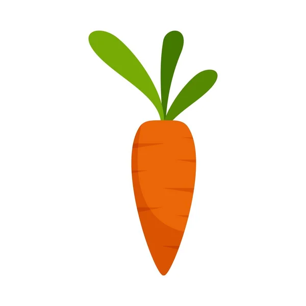 Icona di carota fresca vettore isolato piatto — Vettoriale Stock