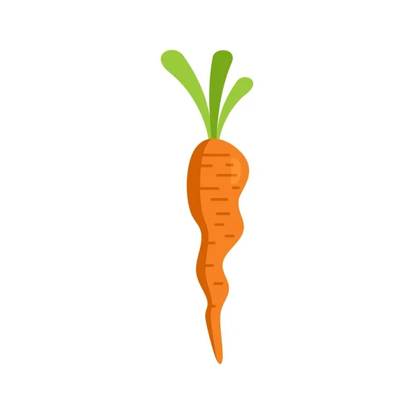Fattoria icona carota vettore isolato piatto — Vettoriale Stock