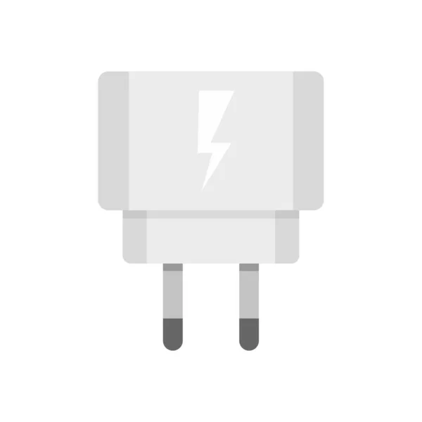 Power phone charger icon flat isolated vector — Stock Vector