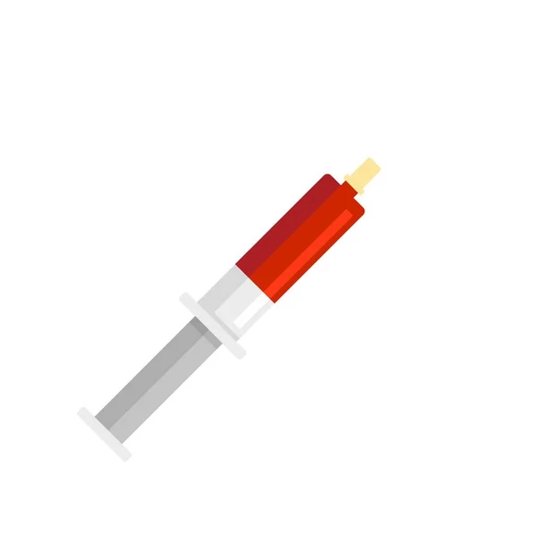 Ícone de seringa de sangue vetor isolado plano —  Vetores de Stock