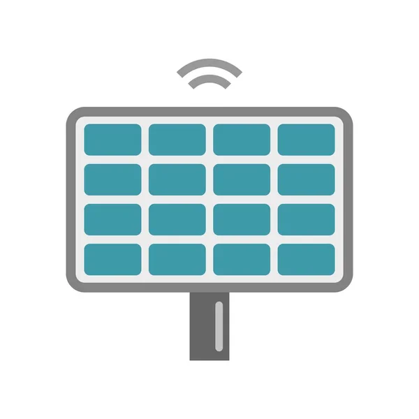Ikona panelu słonecznego płaski izolowany wektor — Wektor stockowy