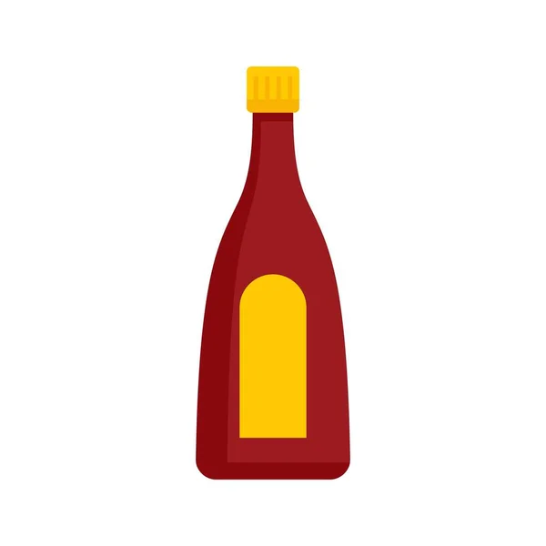 Bouteille de ketchup icône plat vecteur isolé — Image vectorielle