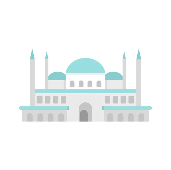 Turquía icono de la mezquita plana vector aislado — Vector de stock