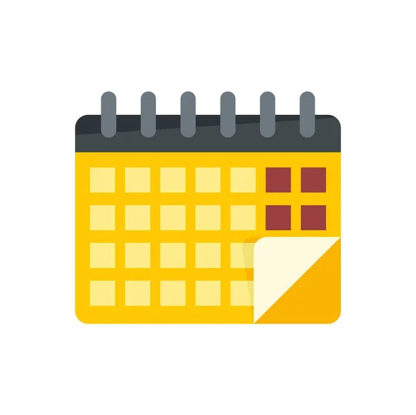 Icono de calendario de lección plana vector aislado — Vector de stock