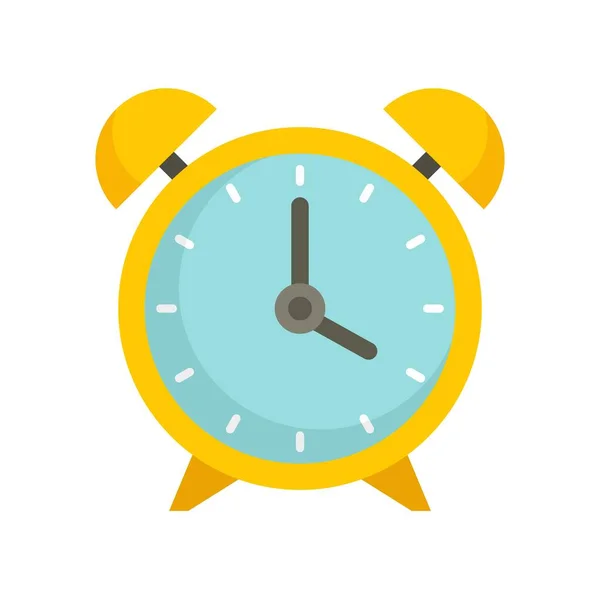 Reloj despertador icono plano aislado vector — Vector de stock