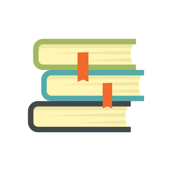 University book stack icon flat isolated vector — 스톡 벡터