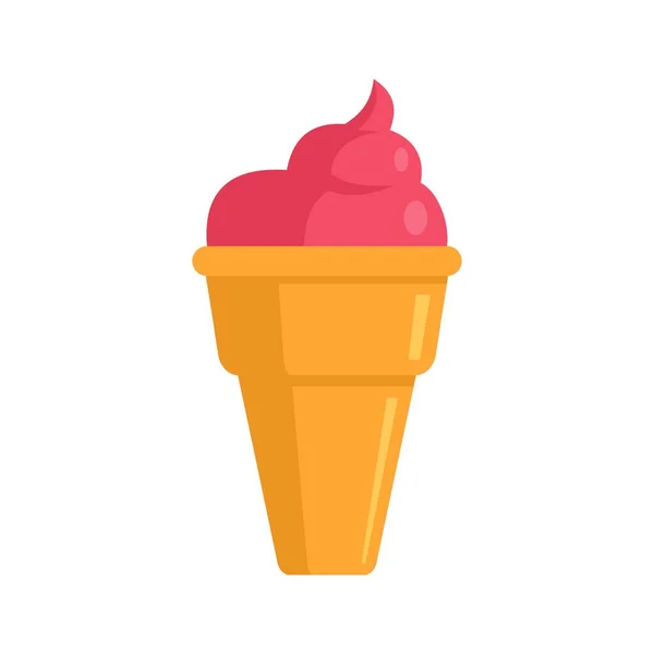 Dessert ice cream icon flat isolated vector — 스톡 벡터