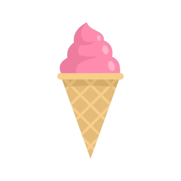 Lait secouer icône de crème glacée plat vecteur isolé — Image vectorielle