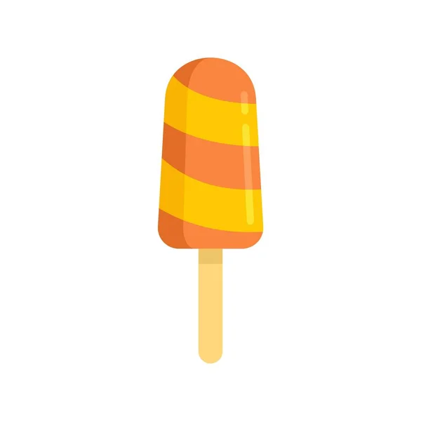 Icône popsicle enfant plat vecteur isolé — Image vectorielle