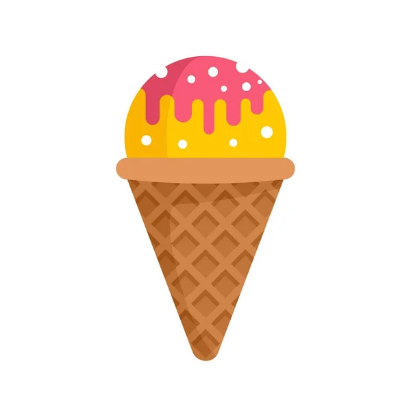 Modern tasty ice cream icon flat isolated vector — 스톡 벡터