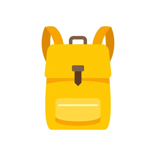 Escuela mochila icono plano aislado vector — Vector de stock