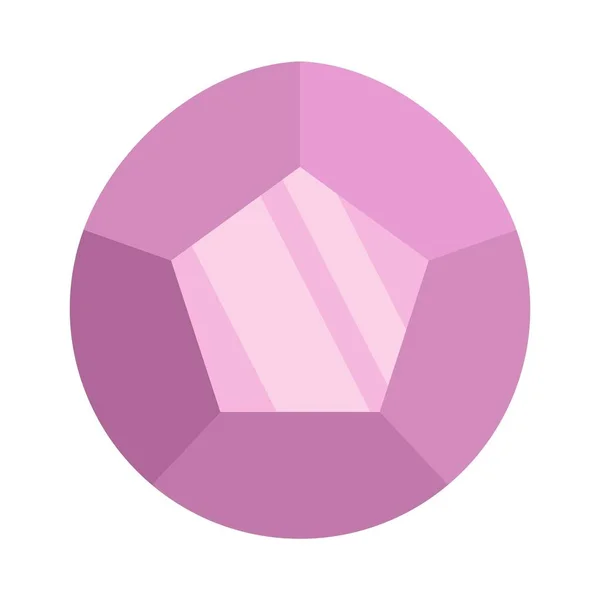 Gemstone icon flat isolated vector — 图库矢量图片