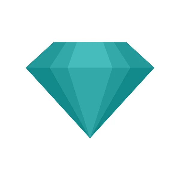 Skalna ikona diamentu płaski izolowany wektor — Wektor stockowy