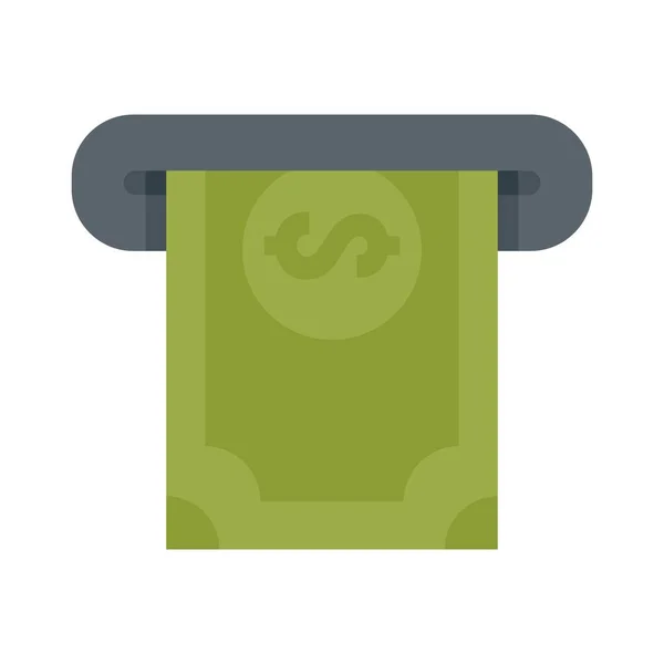 Bankomat peníze ikona byt izolovaný vektor — Stockový vektor