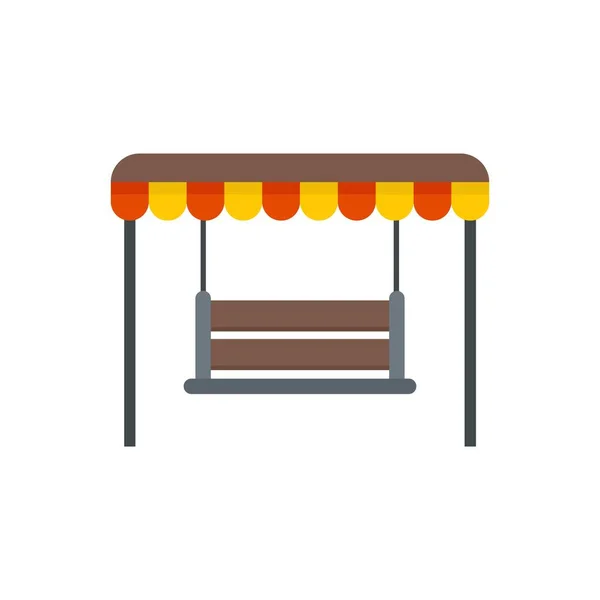 Swing garden chair icon flat isolated vector — 스톡 벡터