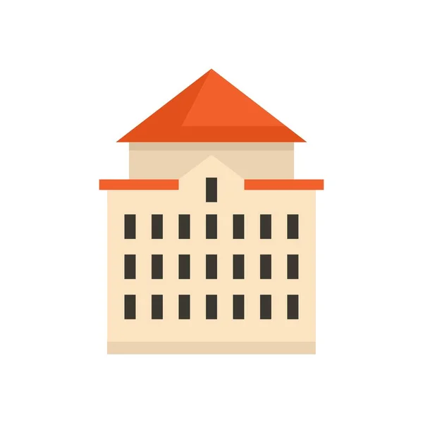 Riga big house icon flat isolated vector — Vettoriale Stock