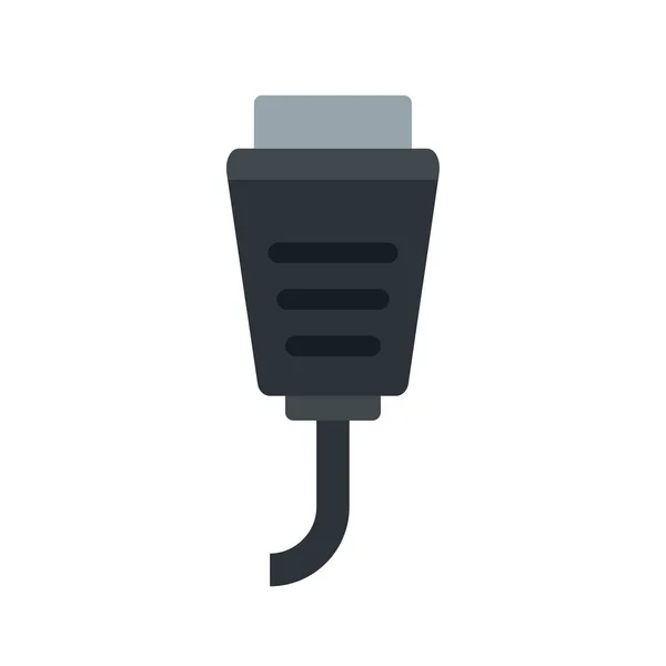Data connection cable icon flat isolated vector — Διανυσματικό Αρχείο