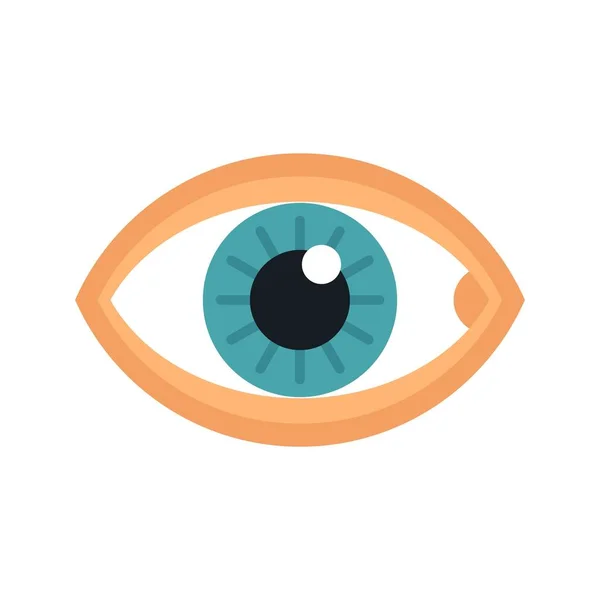 Healthy human eye icon flat isolated vector — Vector de stock