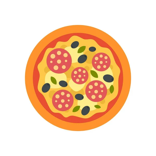 Olive意大利披萨图标平面隔离向量 — 图库矢量图片