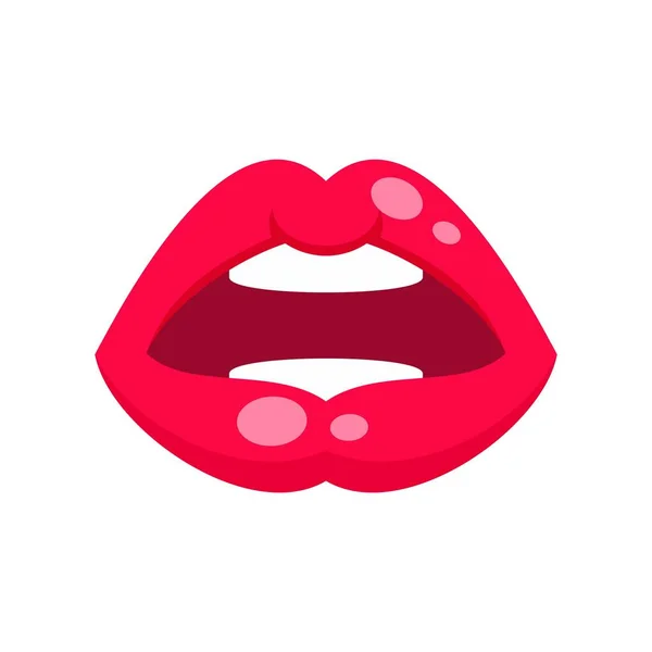 Sexy kiss icon flat isolated vector — Διανυσματικό Αρχείο