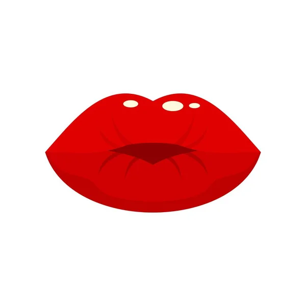 Hot kiss icon flat isolated vector — стоковый вектор
