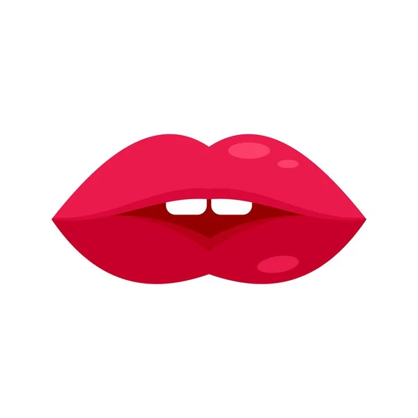 Sensual kiss icon flat isolated vector — Διανυσματικό Αρχείο