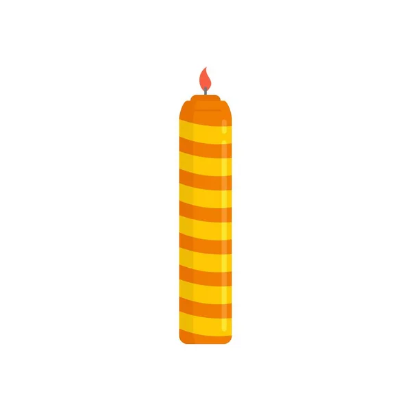 Design birthday candle icon flat isolated vector — ストックベクタ