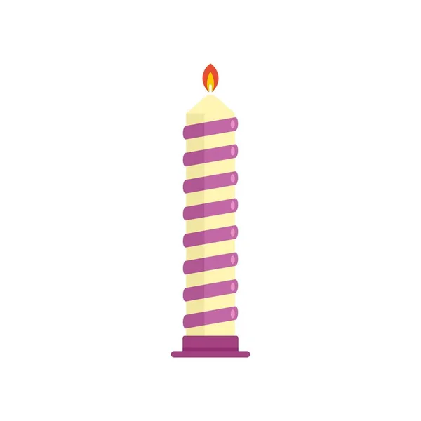Překvapení narozeniny svíčka ikona plochý izolovaný vektor — Stockový vektor