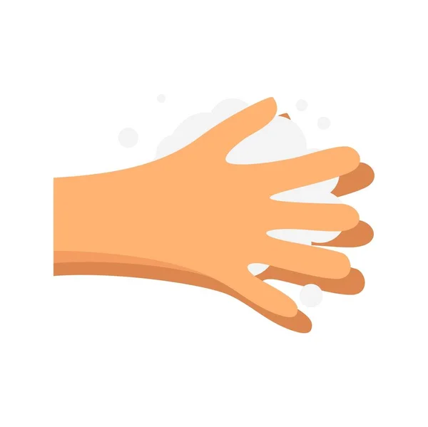 Hand wash icon flat isolated vector — Vettoriale Stock