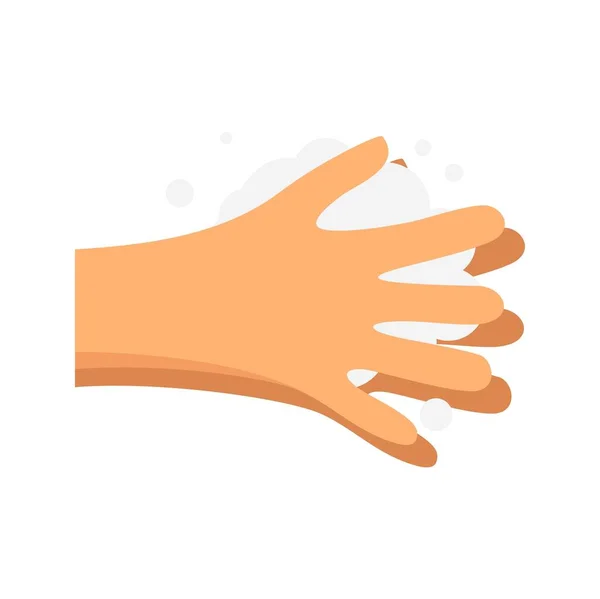 Icono de lavado a mano plana vector aislado — Vector de stock