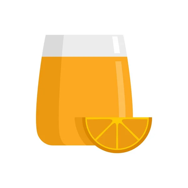 Fresh orange juice icon flat isolated vector - Stok Vektor
