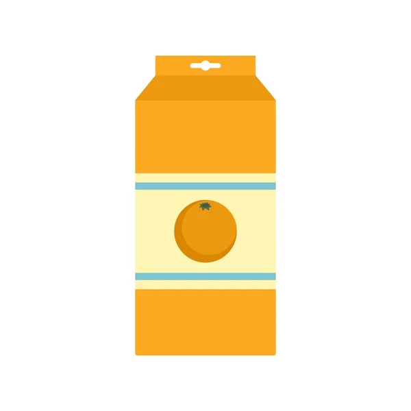 Market orange juice package icon flat isolated vector — стоковый вектор