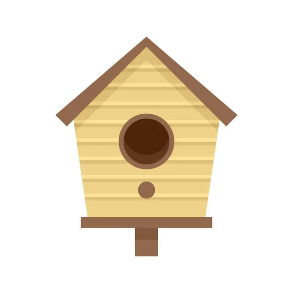 Bird house icon flat isolated vector — ストックベクタ