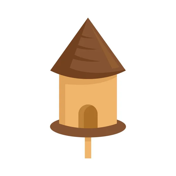 Spring bird house icon flat isolated vector — ストックベクタ