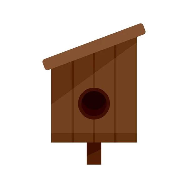 Summer bird house icon flat isolated vector — Stock vektor