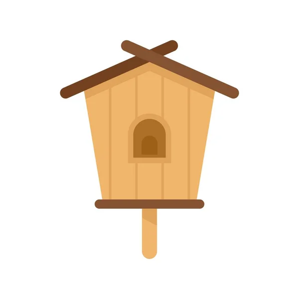Nature bird house icon flat isolated vector — ストックベクタ