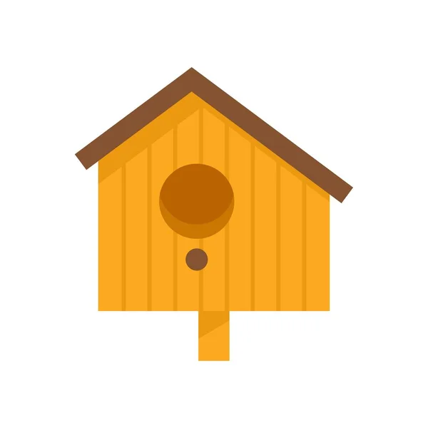 Tree bird house icon flat isolated vector — стоковый вектор
