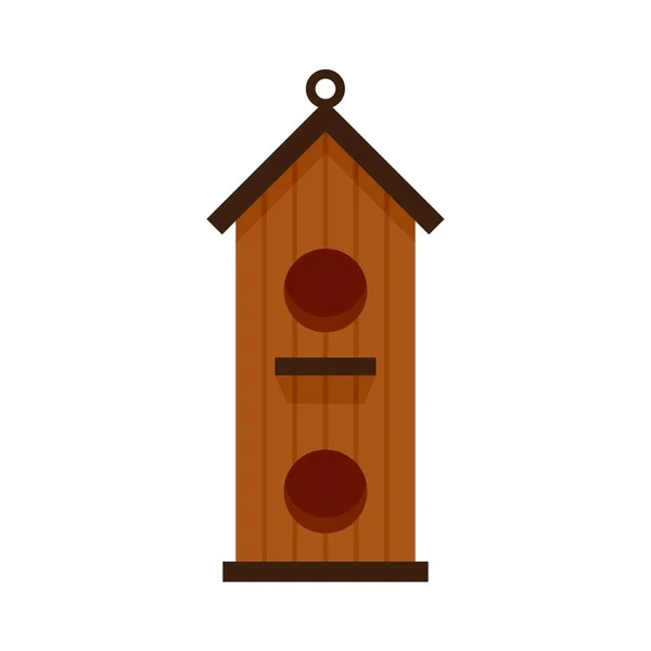 Double bird house icon flat isolated vector — ストックベクタ