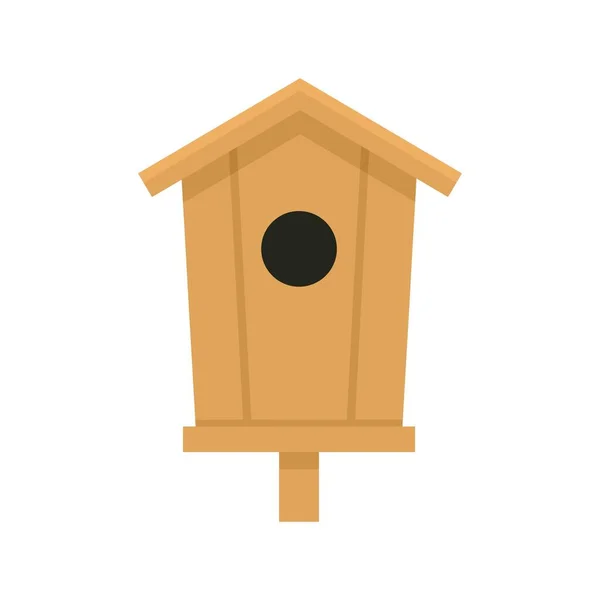 Decoration bird house icon flat isolated vector — Stock Vector