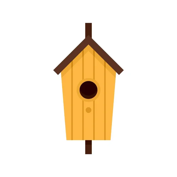 Trädgård fågel hus ikon platt isolerad vektor — Stock vektor
