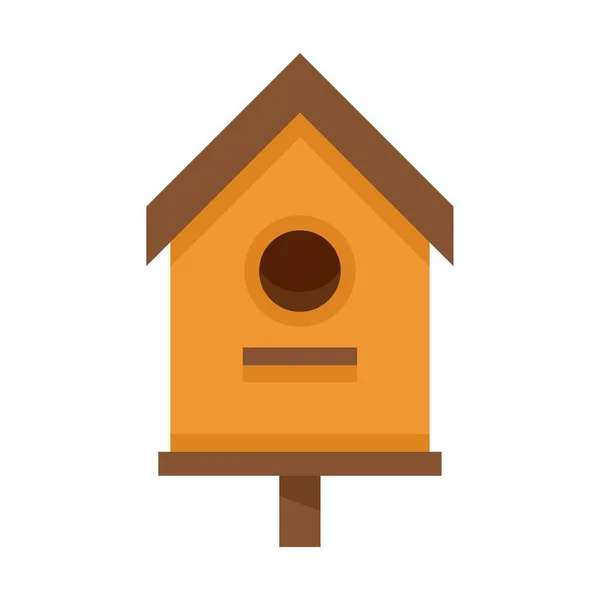 Yard bird house icon flat isolated vector — стоковый вектор
