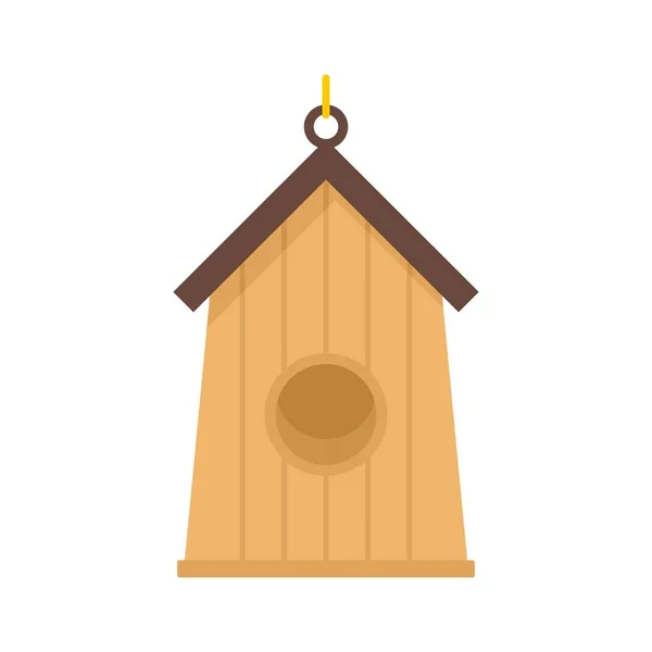 Farm bird house icon flat isolated vector — ストックベクタ