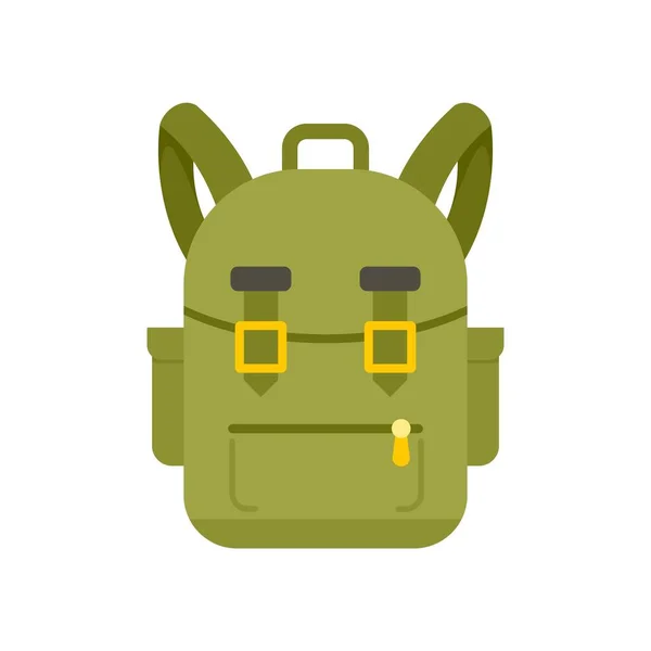 Camping backpack icon flat isolated vector — стоковый вектор